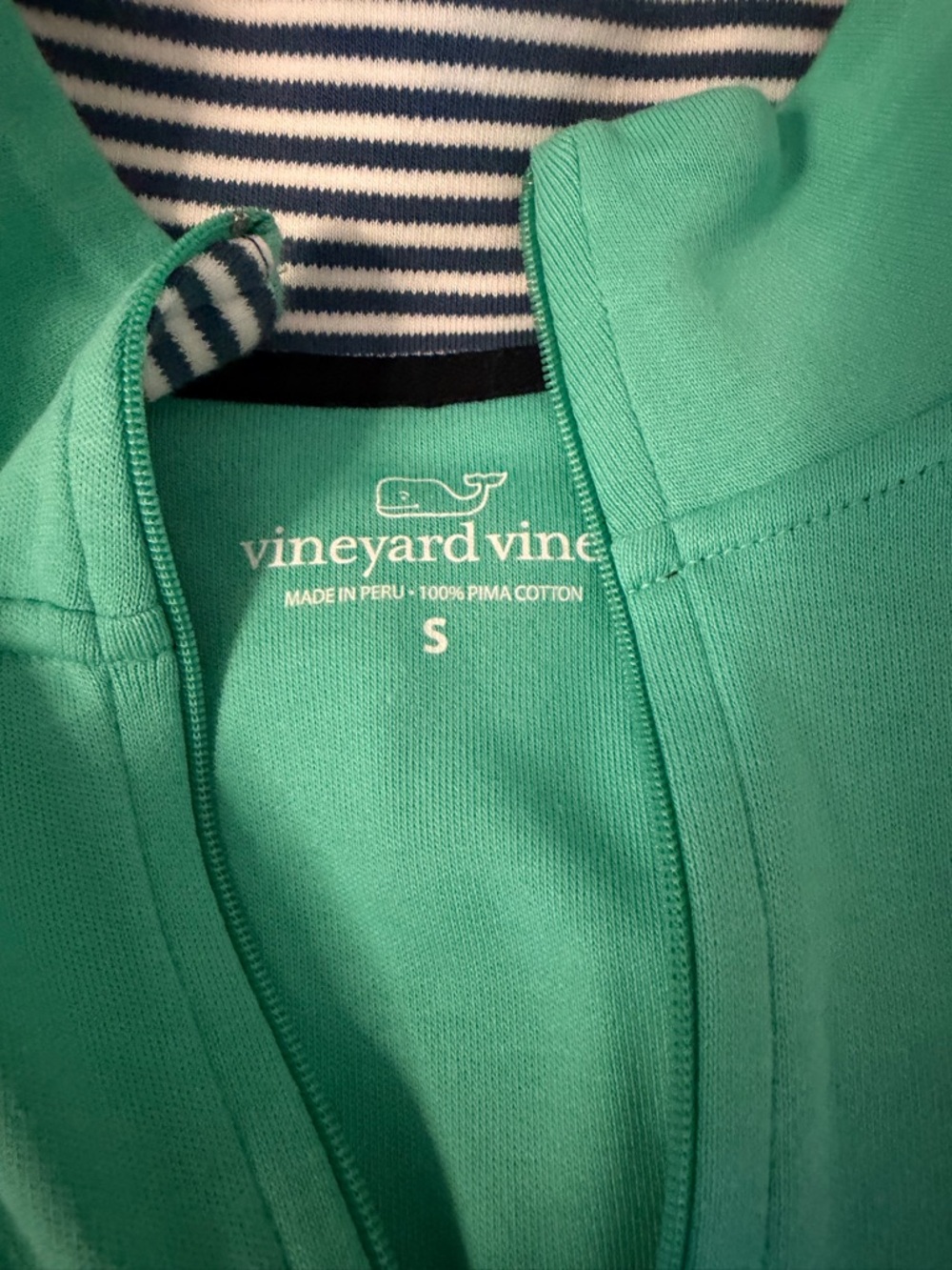 Vineyard Vines Teal/Turquoise Quarter-Zip Pullover - Picture 5 of 7